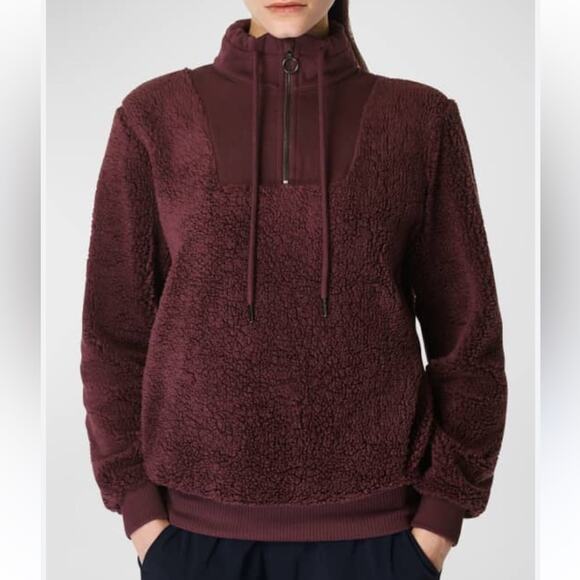 Sweaty Betty Sherpa Fleece 1/4 Zip Pullover - Picture 1 of 9